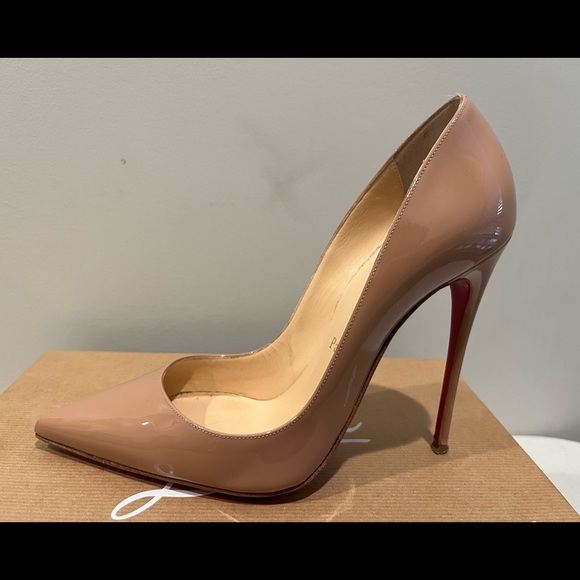 Christian Louboutin ❤️ So Kate 120 Patent Leather Nude Size 37.5 Pumps - Picture 6 of 8
